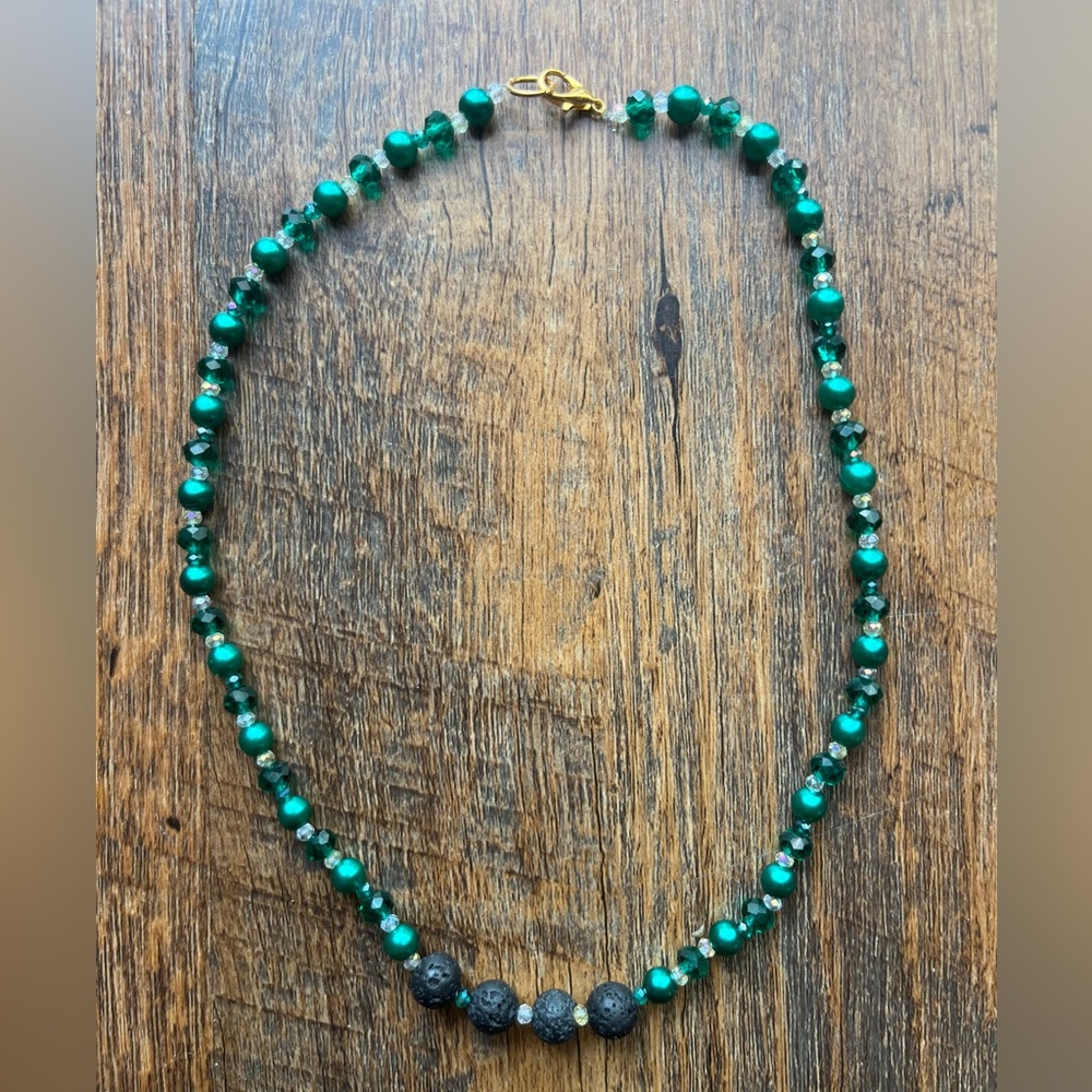 Lava bead essential oil necklace